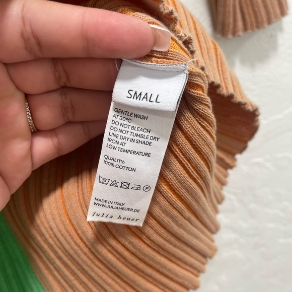 Julia Heuer Fred Top Green/Orange - Picture 4 of 5